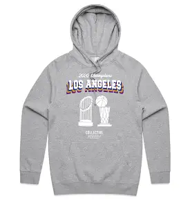 2 Titles - Lakers x Dodgers 2020 Championship Hoodie Sweater - Grey All Over