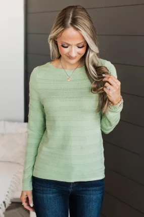 Abundance Of Love Knit Sweater- Sage