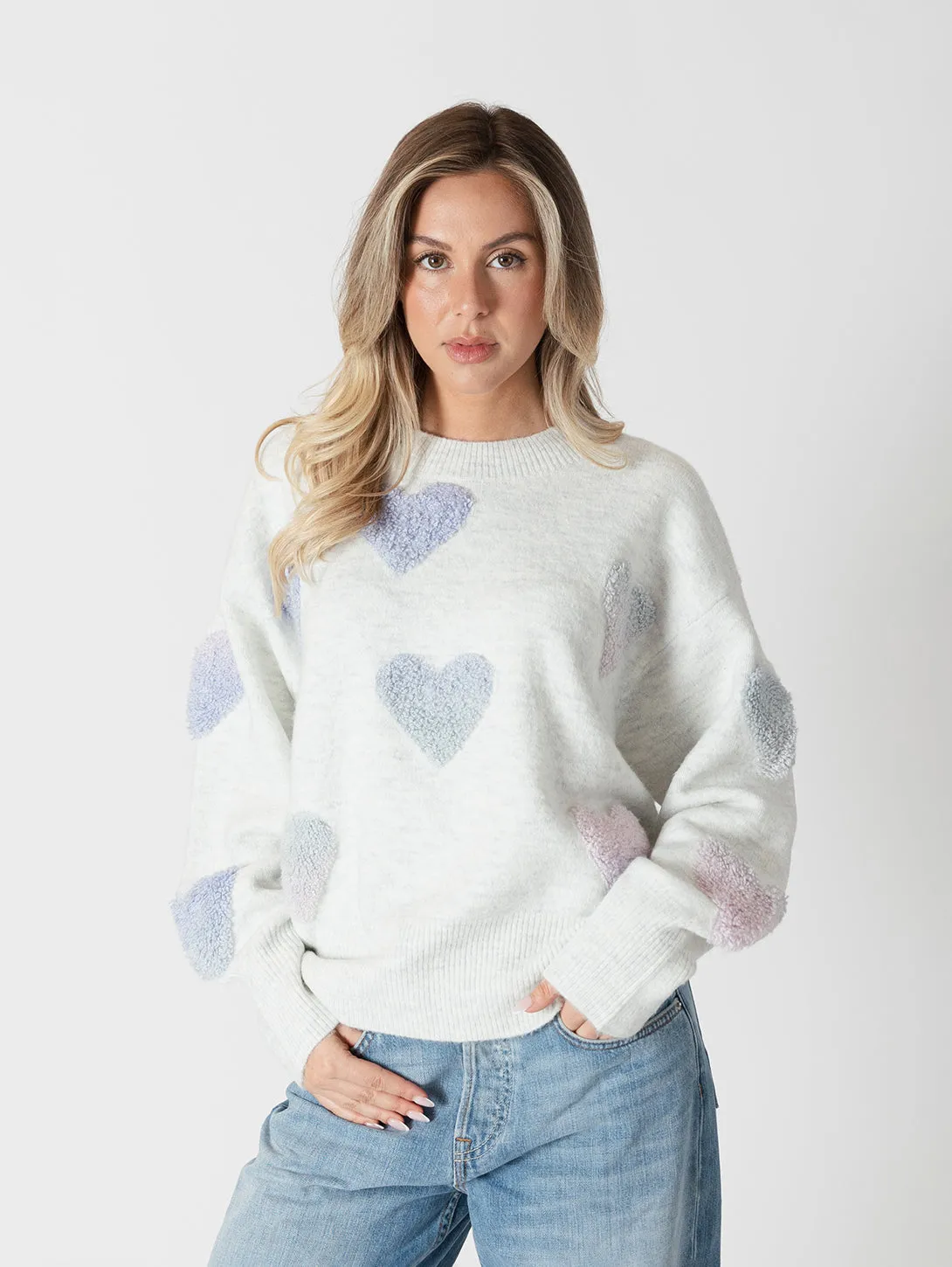 Ajax Sherpa Hearts - Ice Pastel