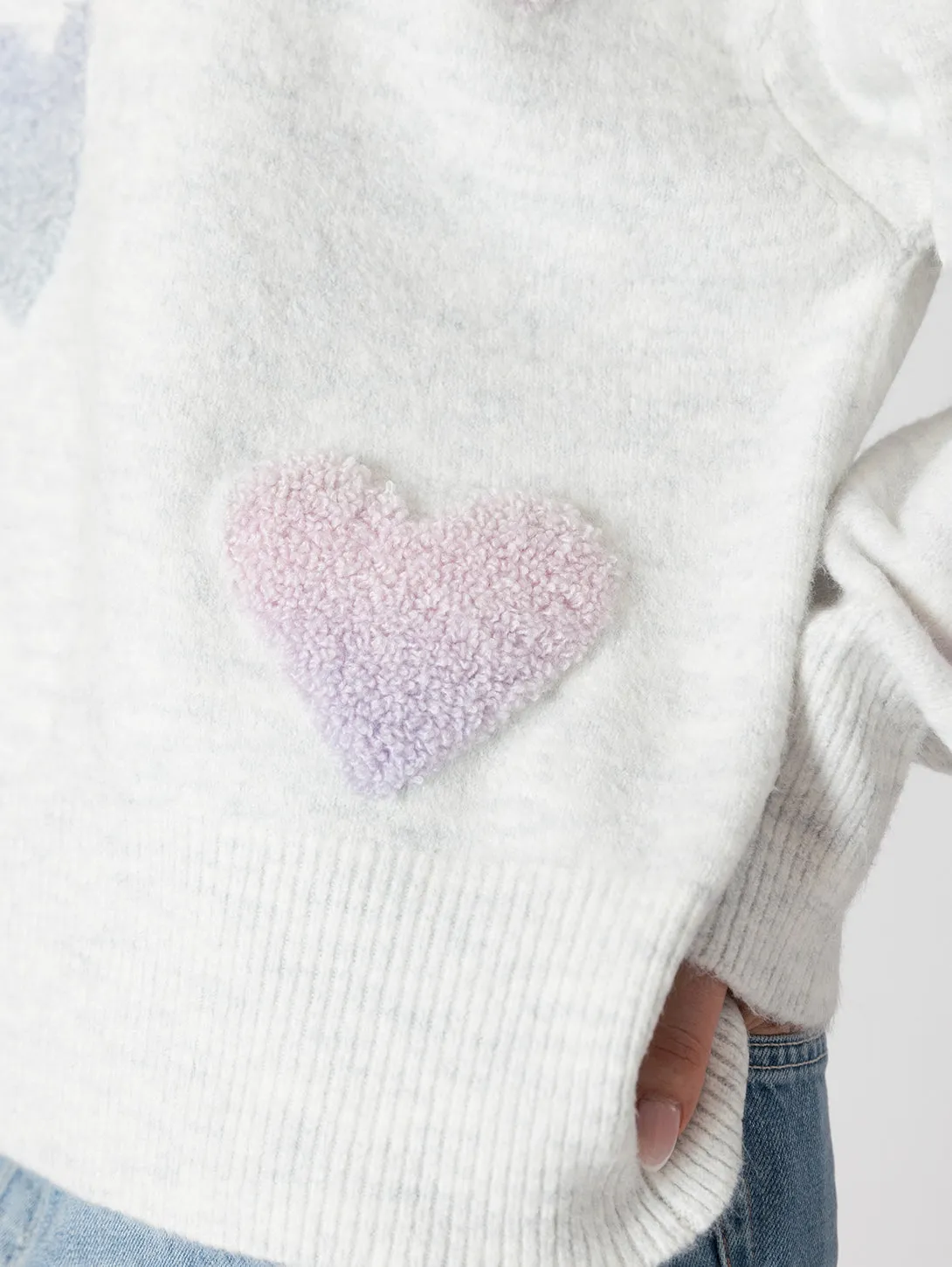 Ajax Sherpa Hearts - Ice Pastel