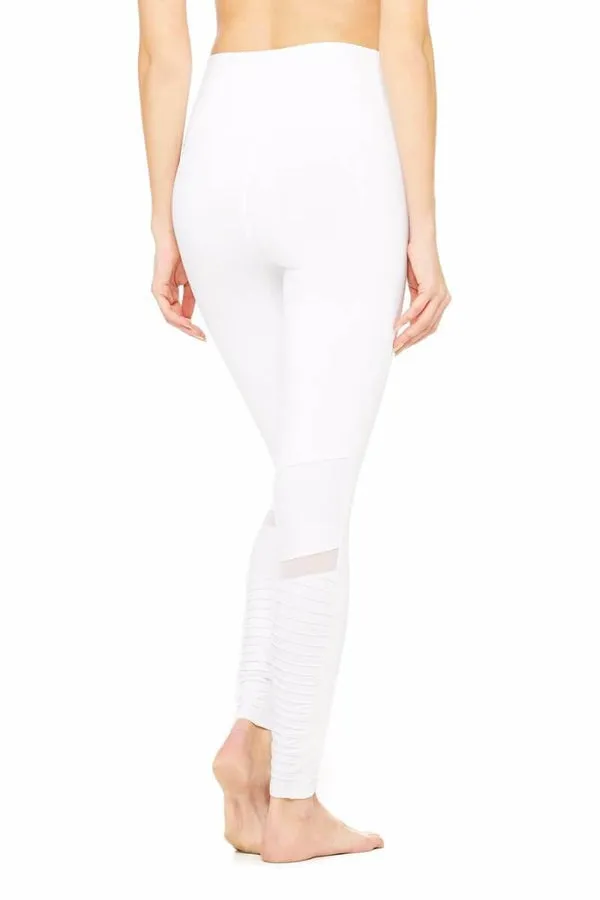 ALO YOGA // HIGH WAIST MOTO LEGGING - WHITE