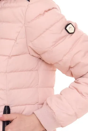 ALPENBLITZ parka acolchada de mujer con capucha abrigo de invierno sostenible 21743534 rosa