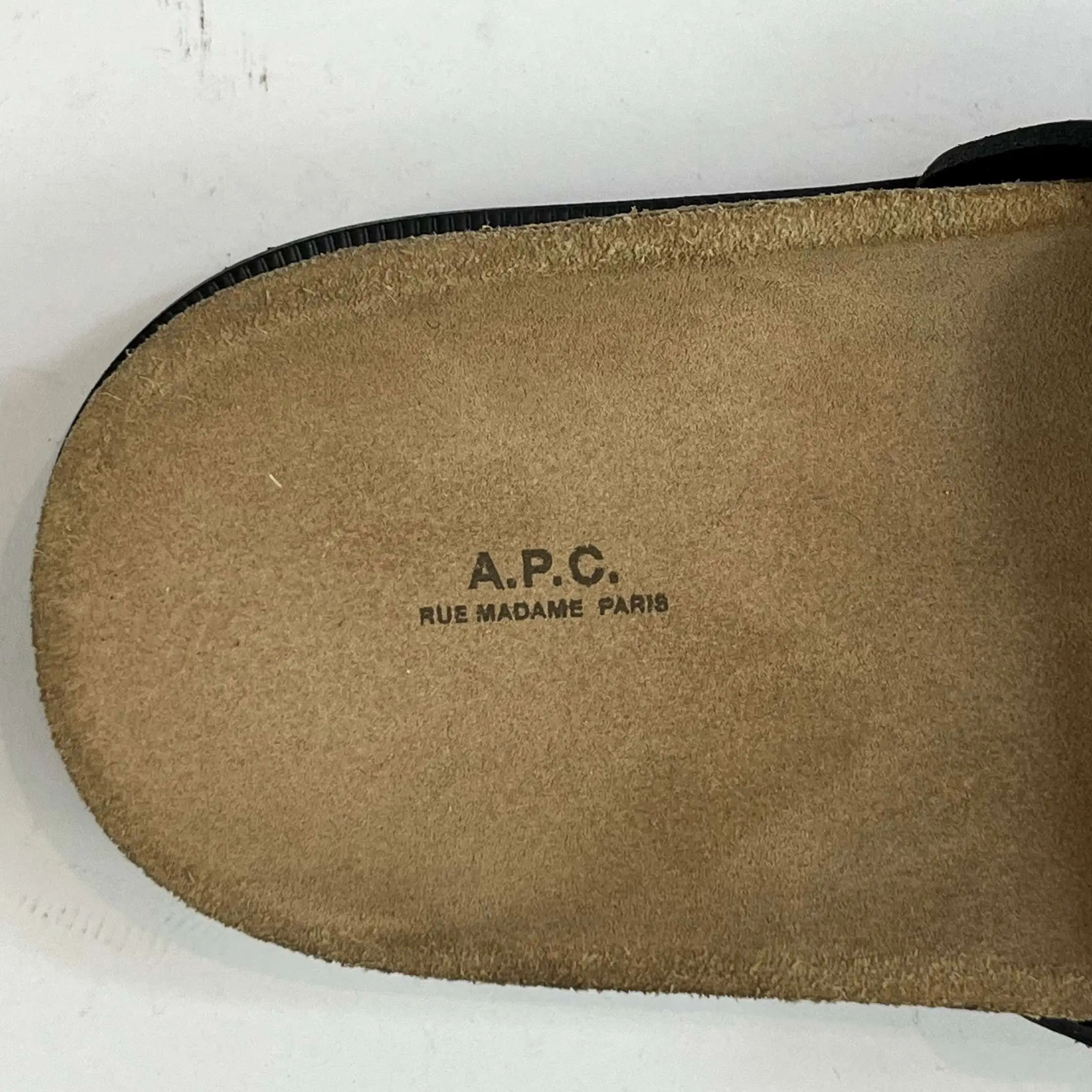 A.P.C. Brand New 295 Black Danny Leather Mules 38