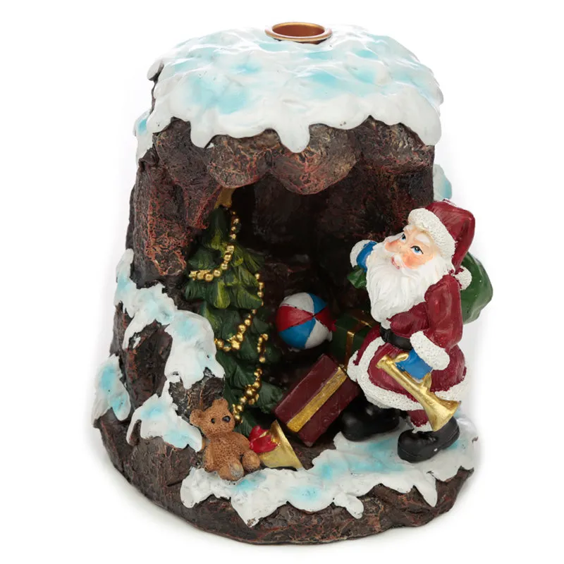 Backflow Incense Burner - Christmas Santa's Grotto XBACK41