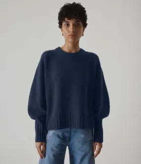 Balloon Sleeve Sweater - Indigo