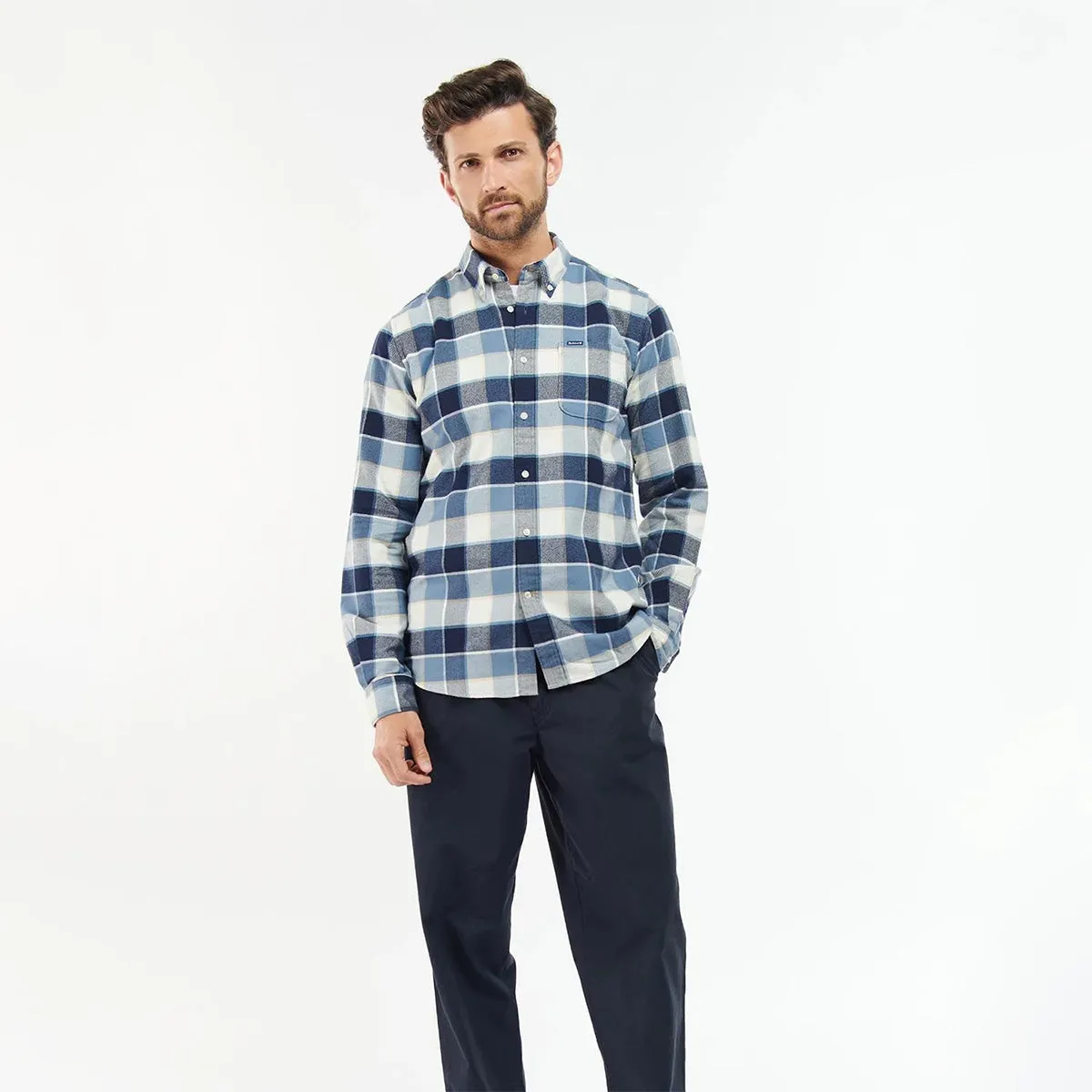 Barbour - Valley Tailored Fit Shirt in Blue