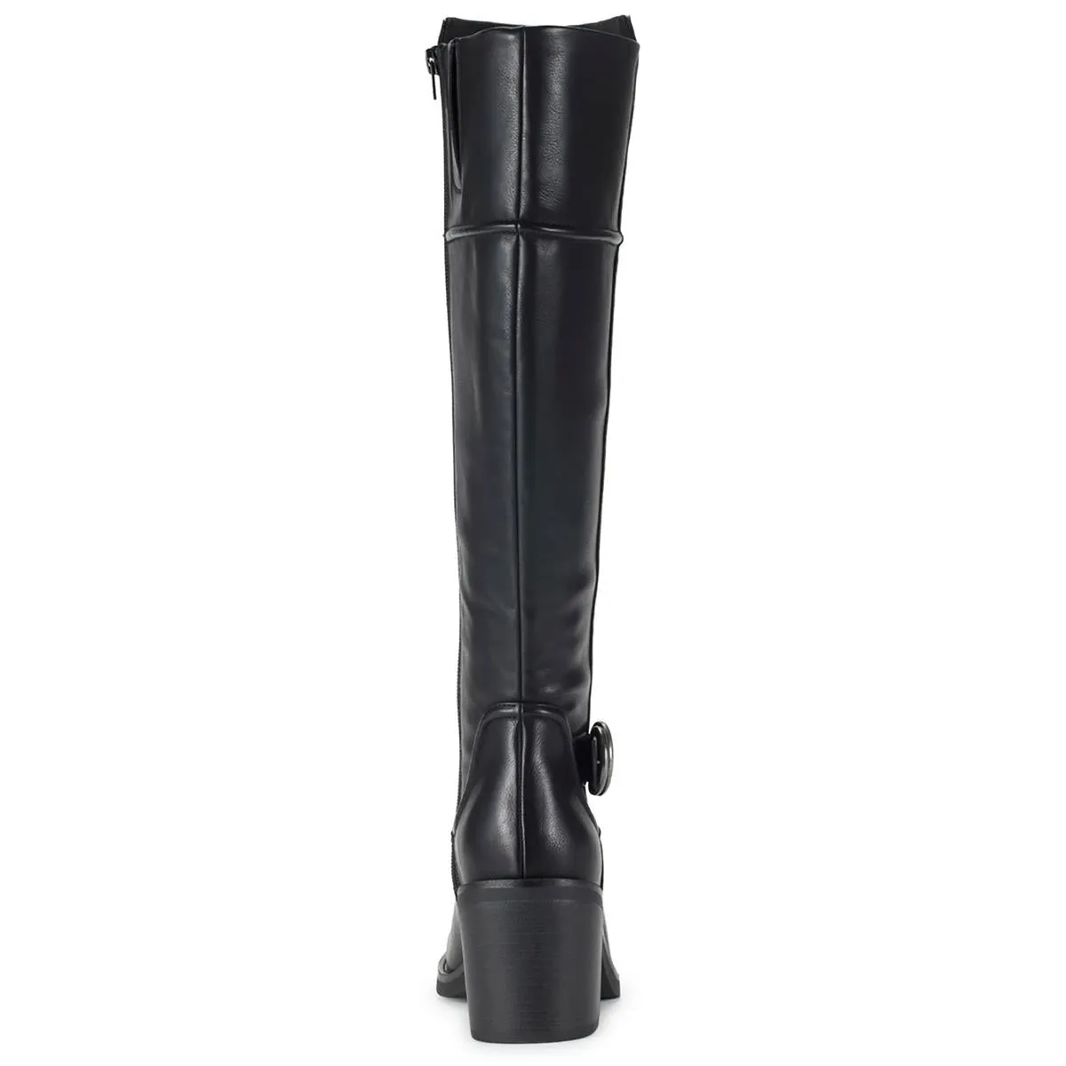 Baretraps Womens Melody Faux Leather Block Heel Knee-High Boots