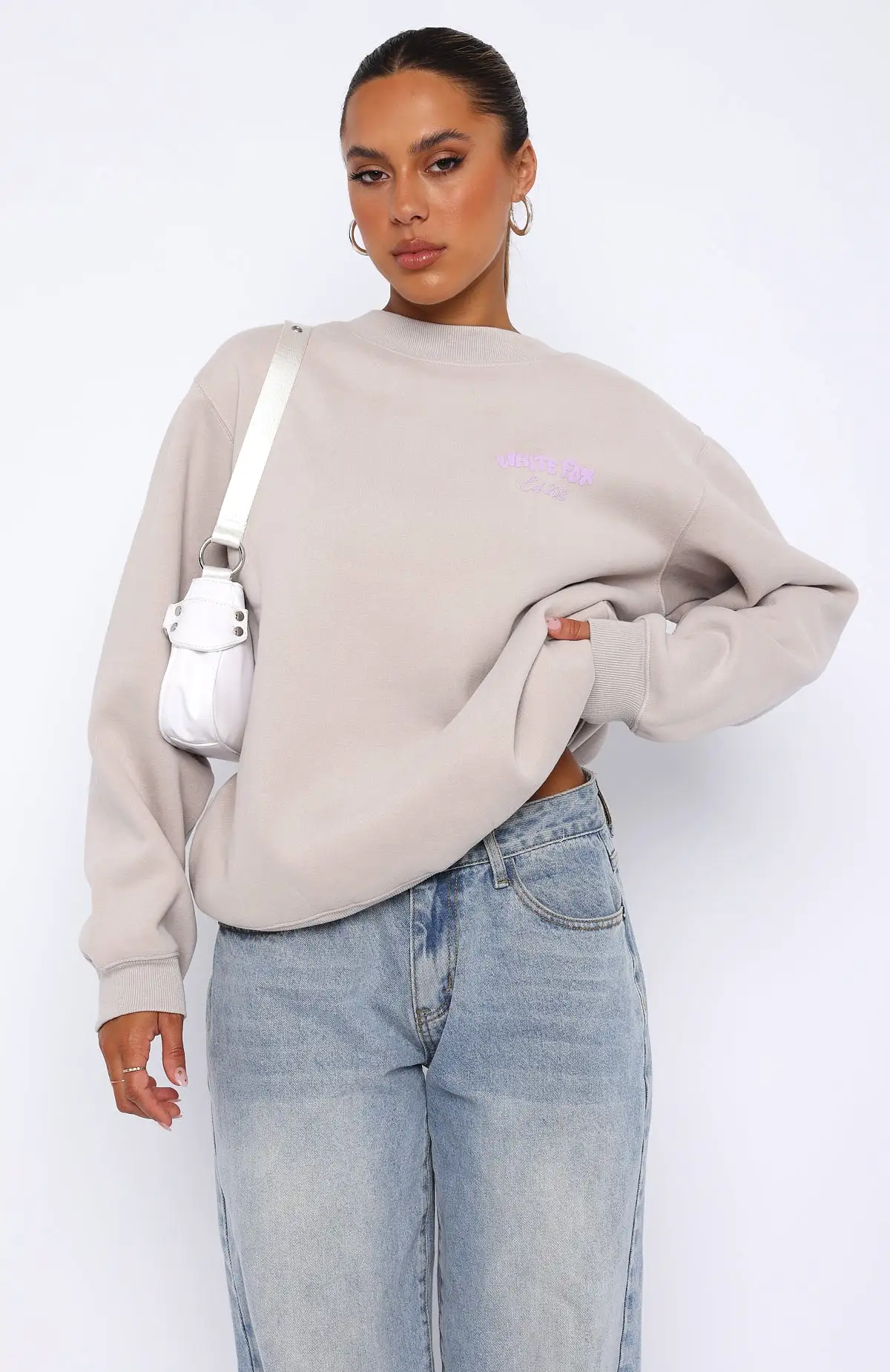 Be In The Moment Oversized Sweater Moon