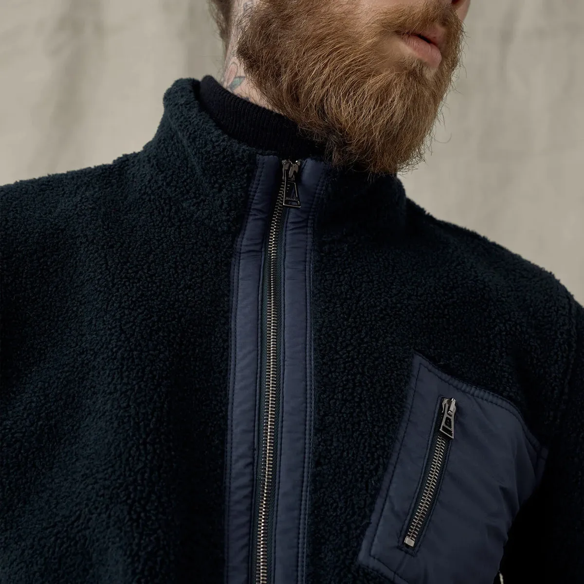 Belstaff - Herne Fleece Zip Through in Navy