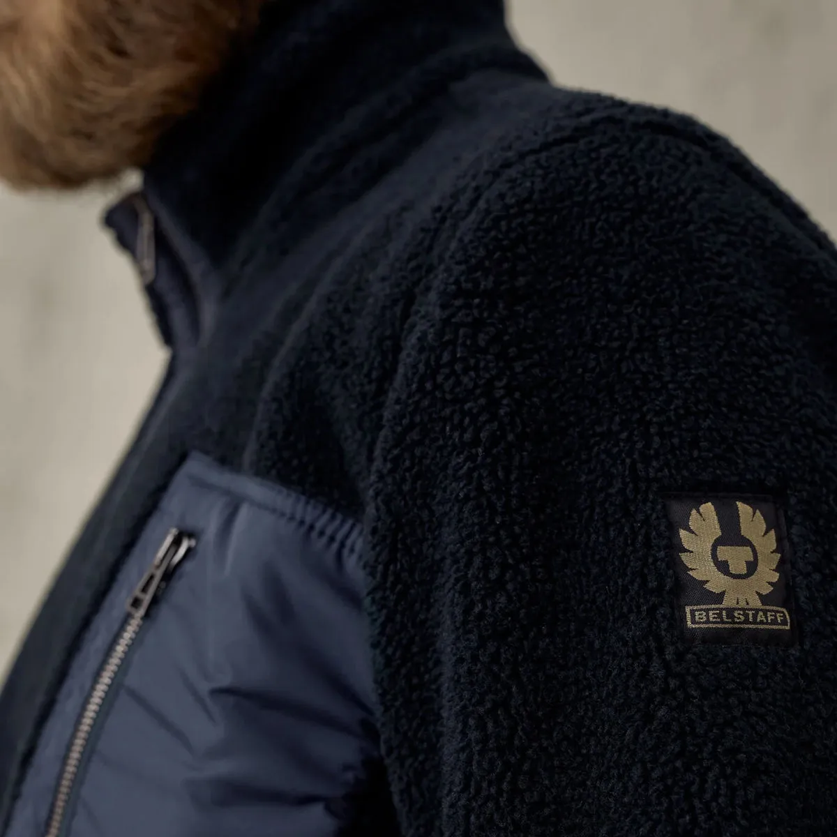 Belstaff - Herne Fleece Zip Through in Navy