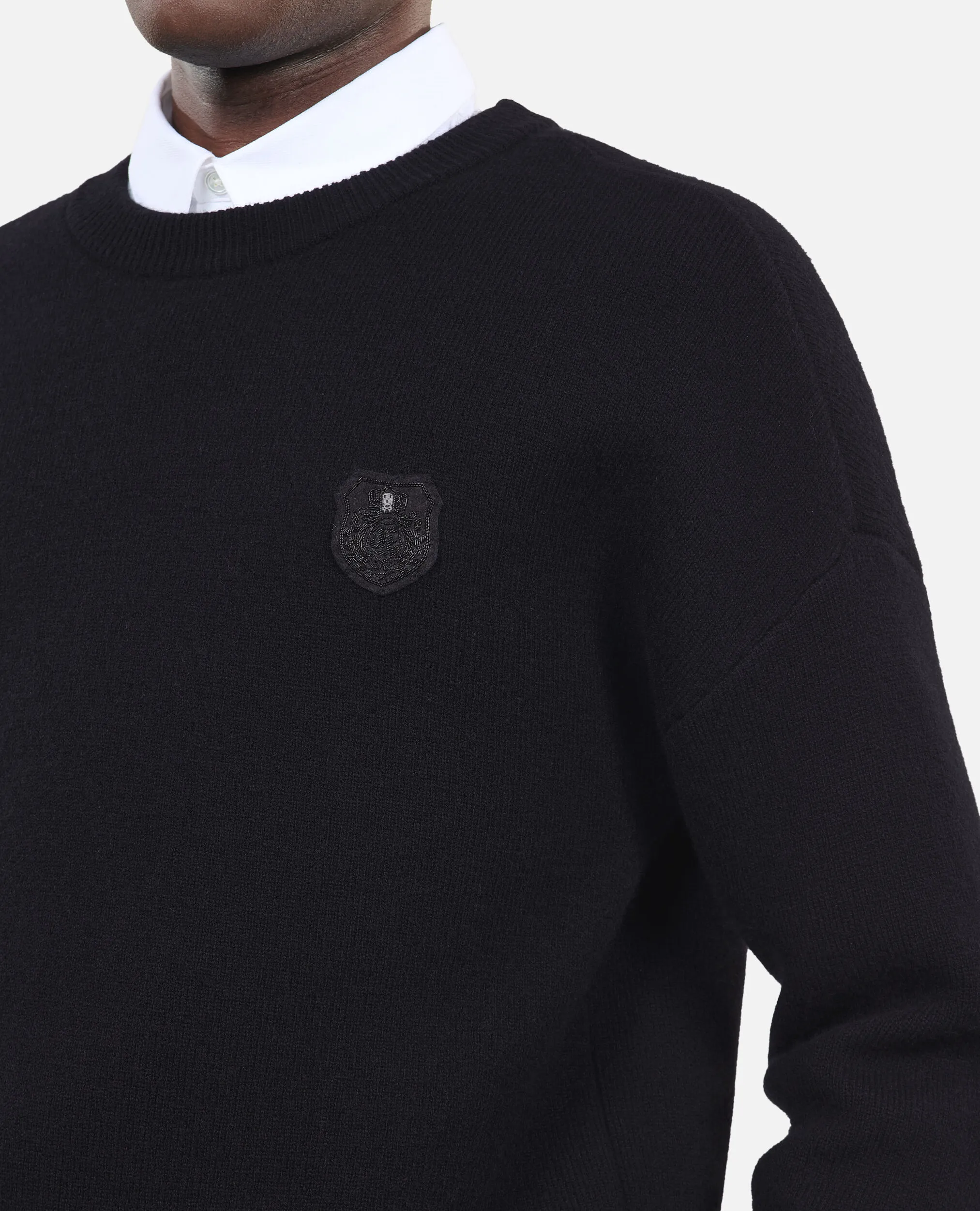 Black wool sweater