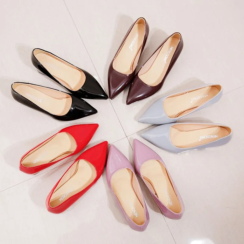 Block-Heel Pointy Pumps (Various Designs) BL33