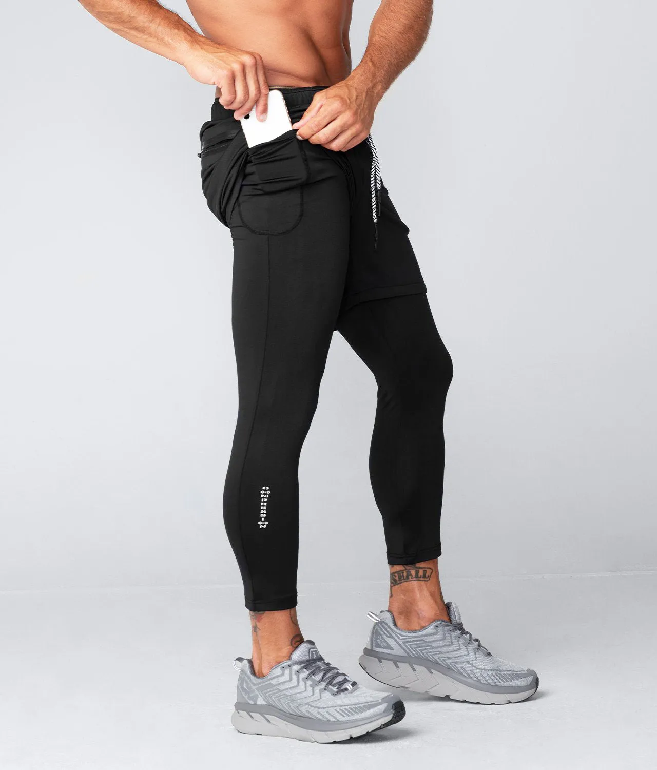 Born Tough Air Pro 2 in 1 Men's Crossfit Shorts With Legging Liner Black