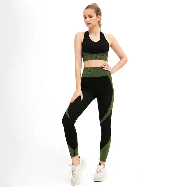 Brand Sport Suit Woman Seamless gym fitness yoga workout Sportswear