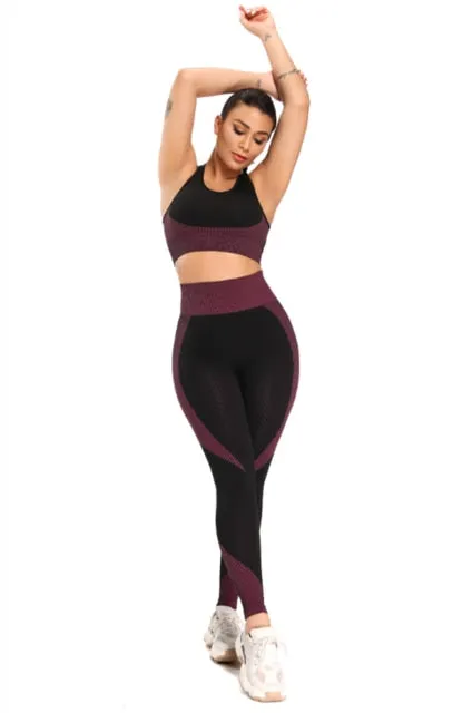 Brand Sport Suit Woman Seamless gym fitness yoga workout Sportswear