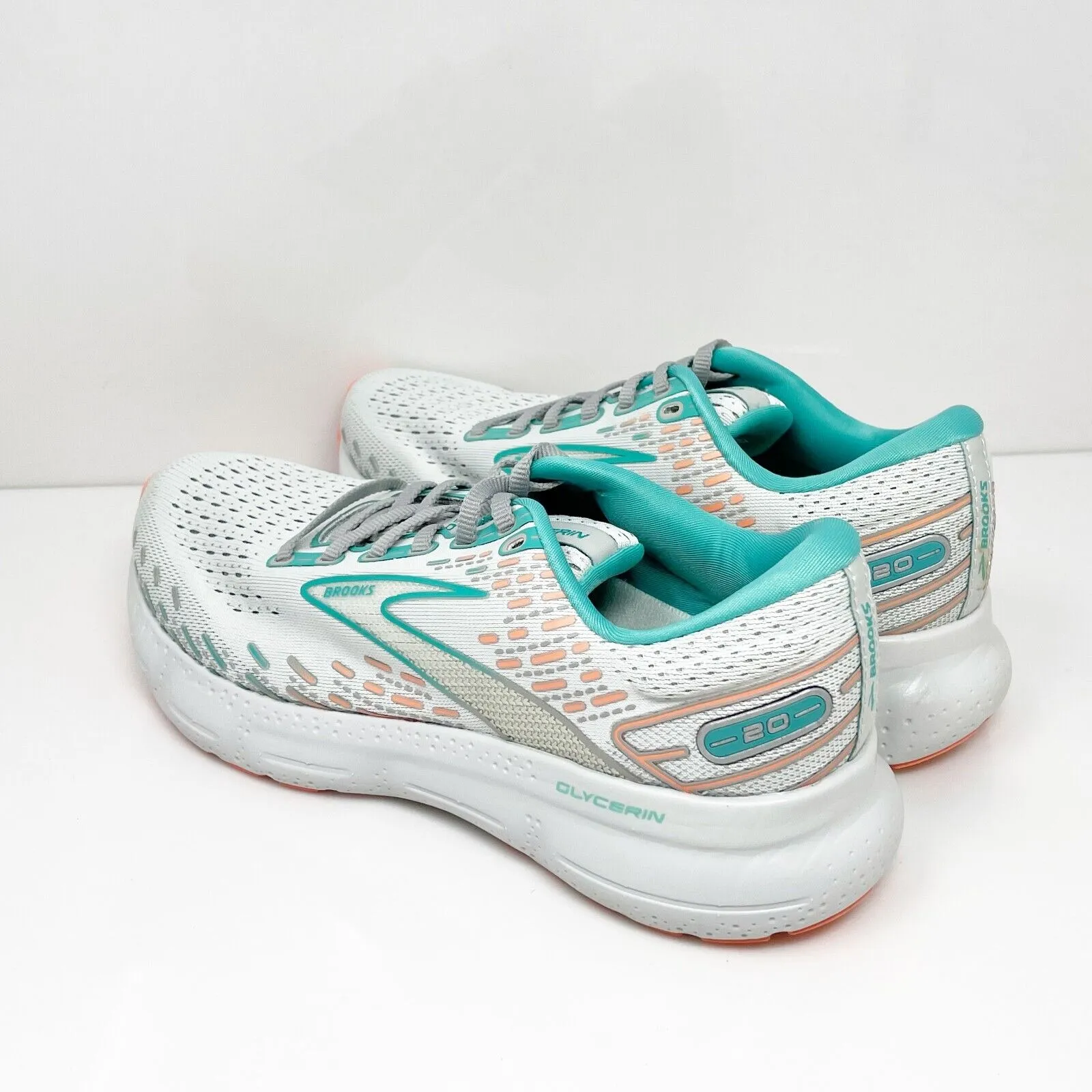 Brooks Womens Glycerin 20 1203691D061 Gray Running Shoes Sneakers Size 8.5 D