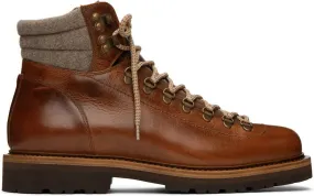 Brunello Cucinelli Brown Paneled Boots