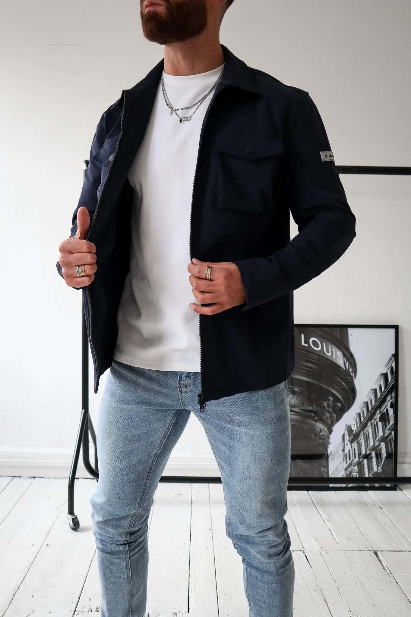 Capo BUTTON Jacket - Navy