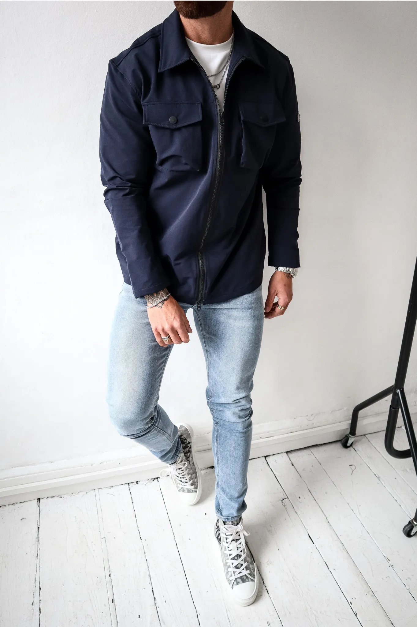 Capo BUTTON Jacket - Navy