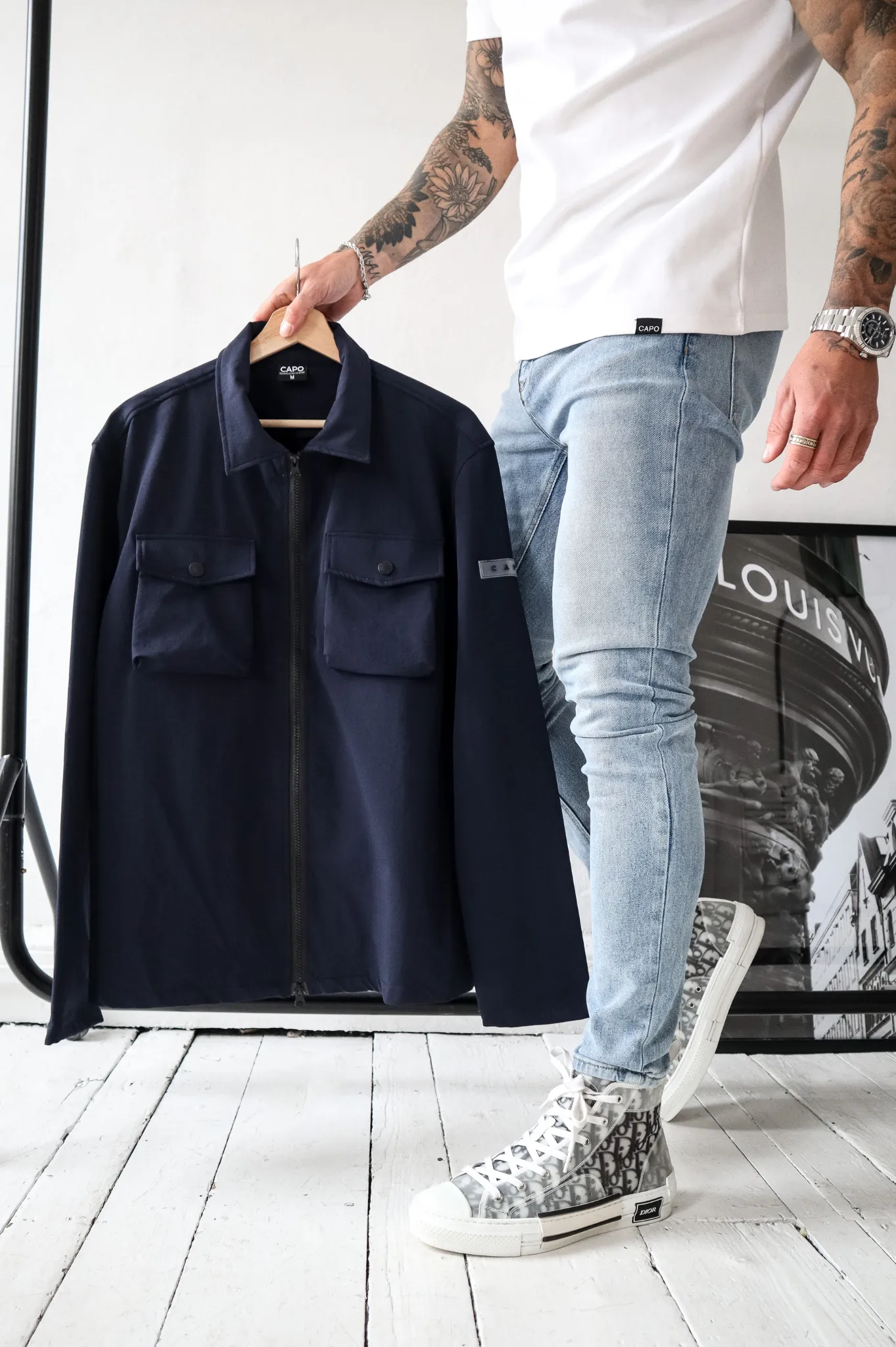 Capo BUTTON Jacket - Navy