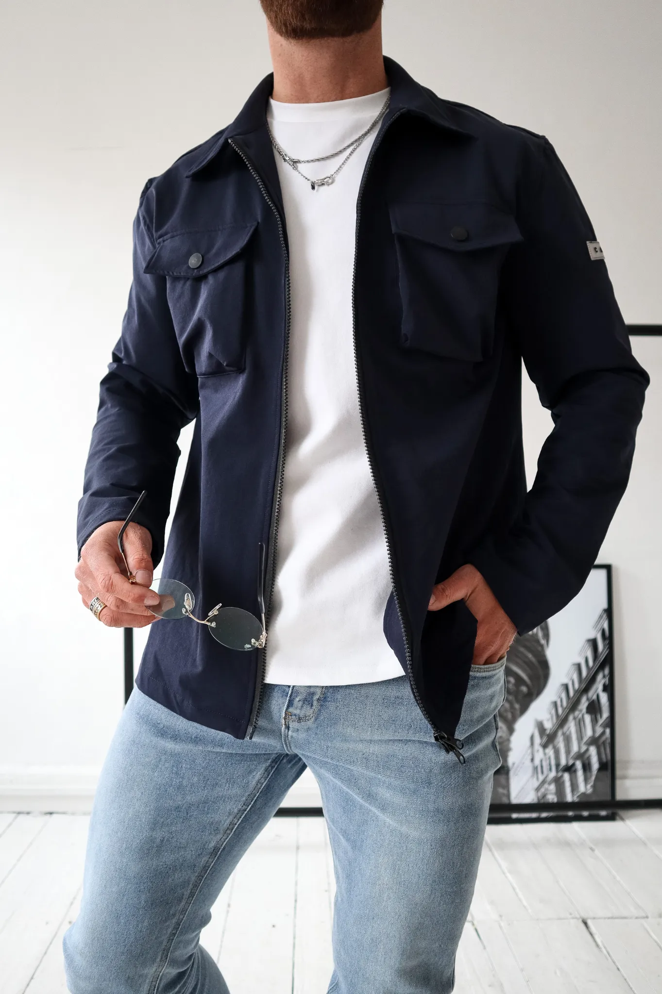 Capo BUTTON Jacket - Navy