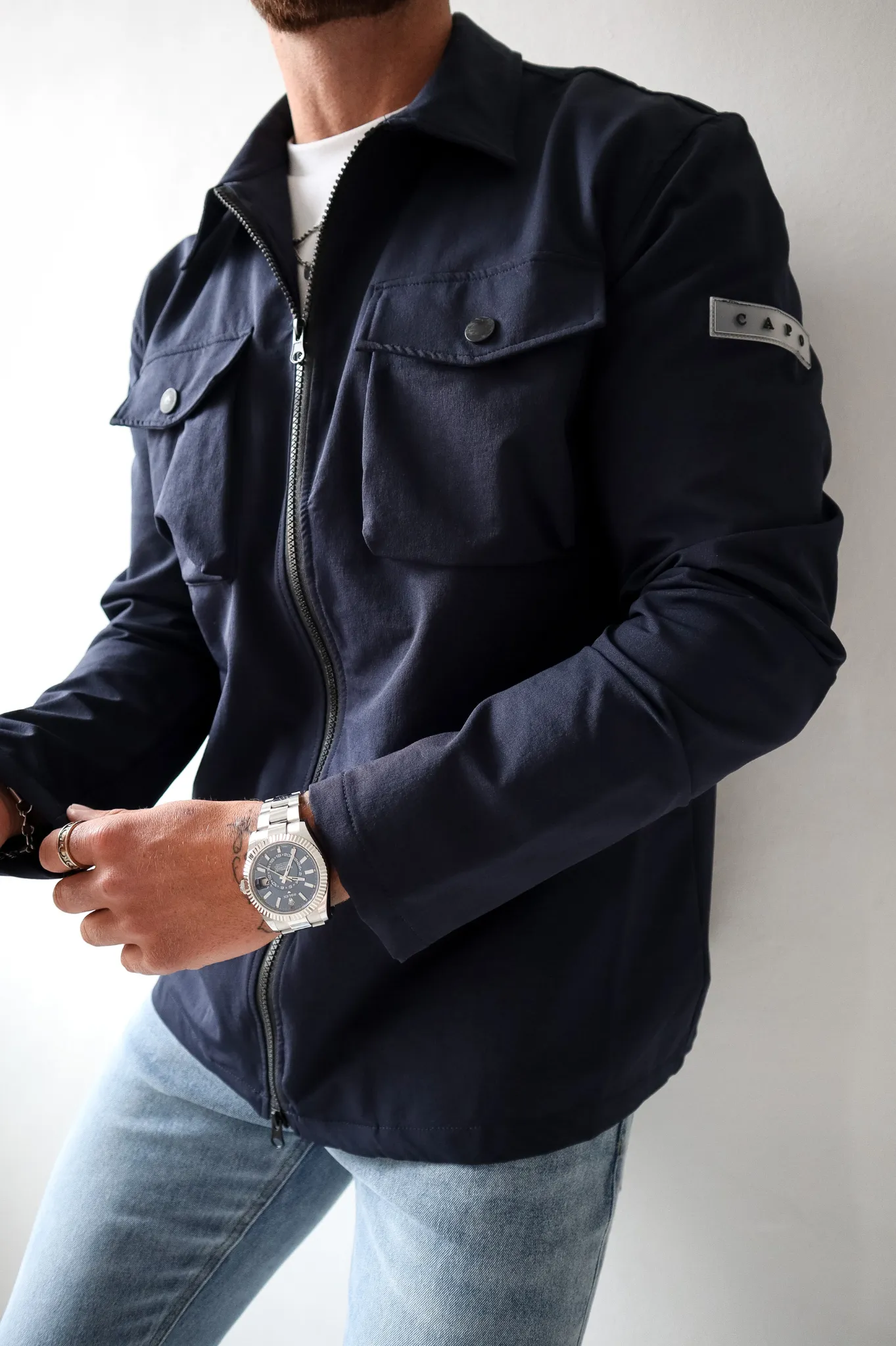 Capo BUTTON Jacket - Navy