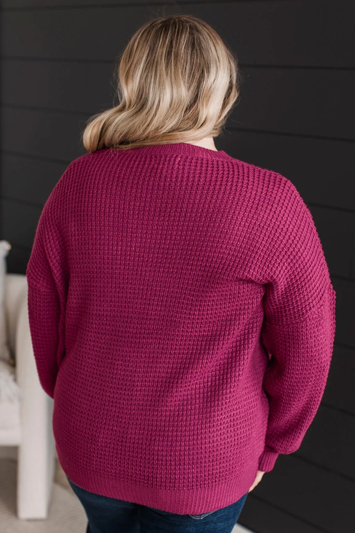 Captivating In Color Knit Sweater- Berry