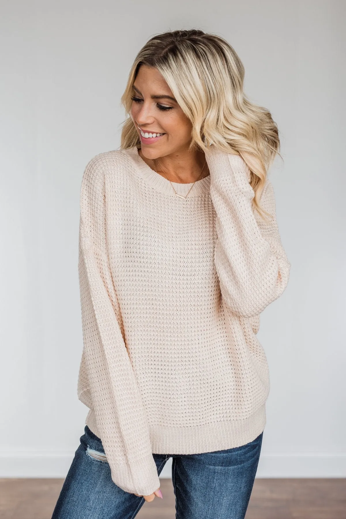 Captivating In Color Knit Sweater- Cream