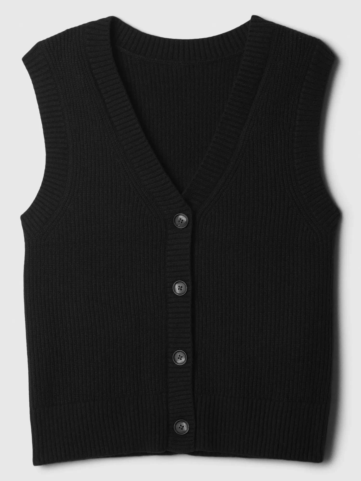 CashSoft Ribbed Sweater Vest