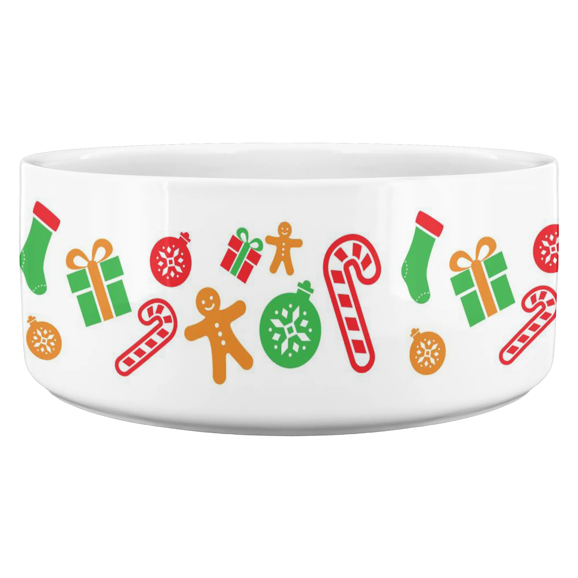 Ceramic Christmas Dog Bowl