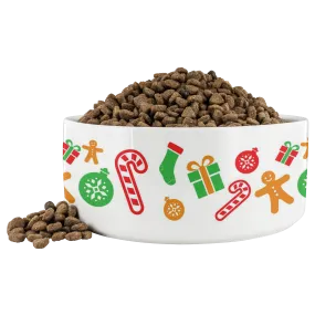 Ceramic Christmas Dog Bowl