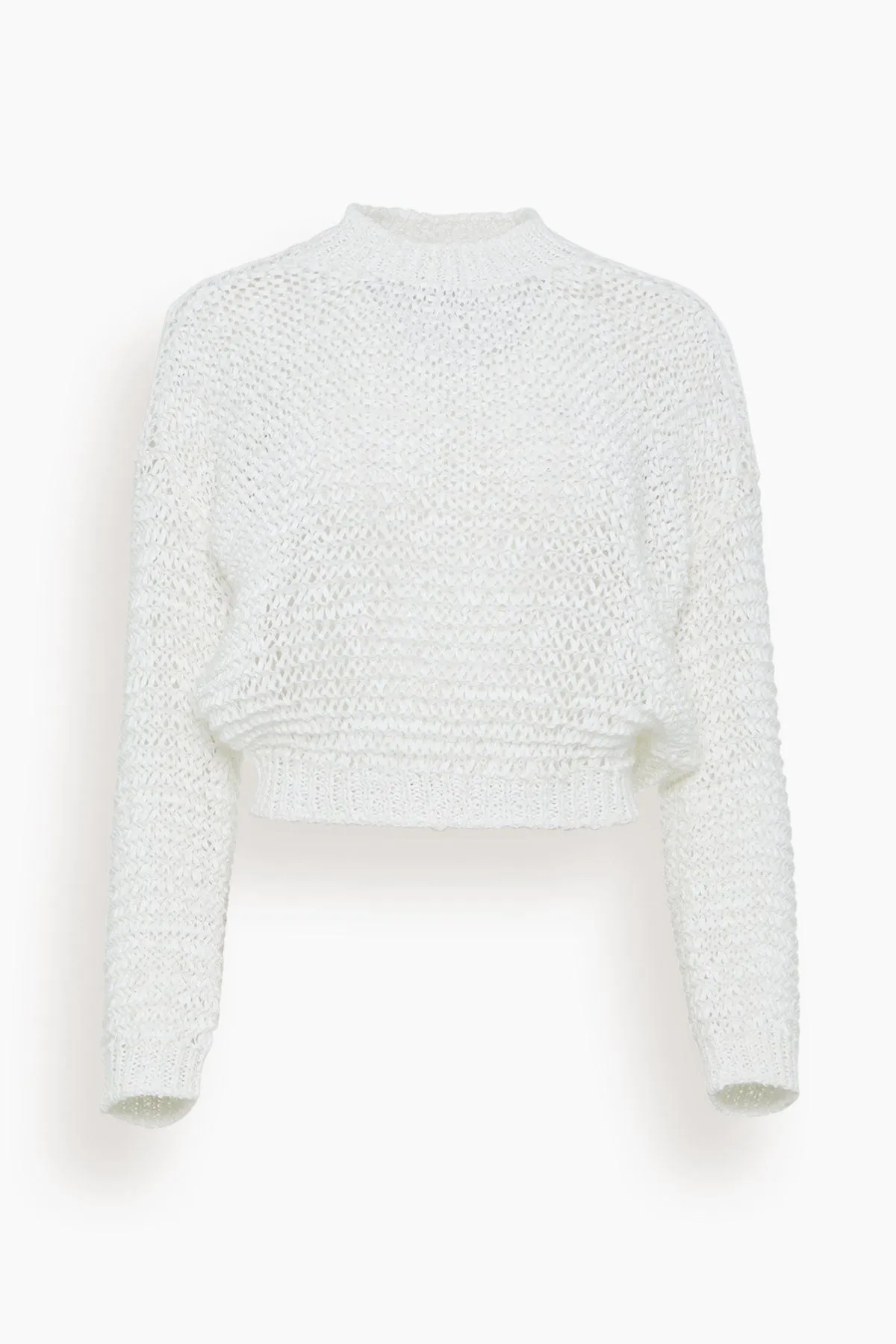 Chamois Tape Roundneck Sweater in White