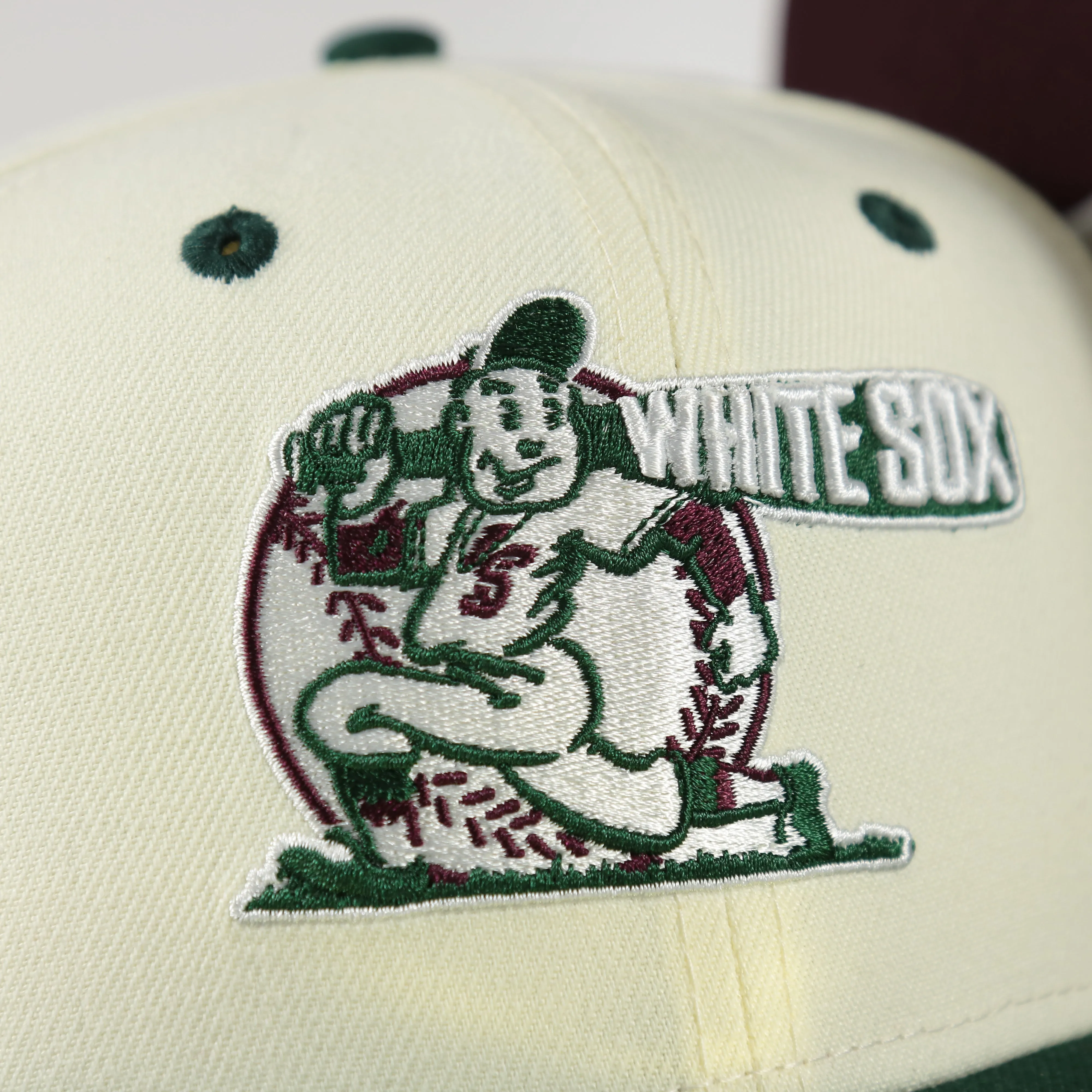 Chicago White Sox Cooperstown 75 Years Side Patch Maroon UV 59Fifty Fitted Cap | Vintage Christmas Movie Pack