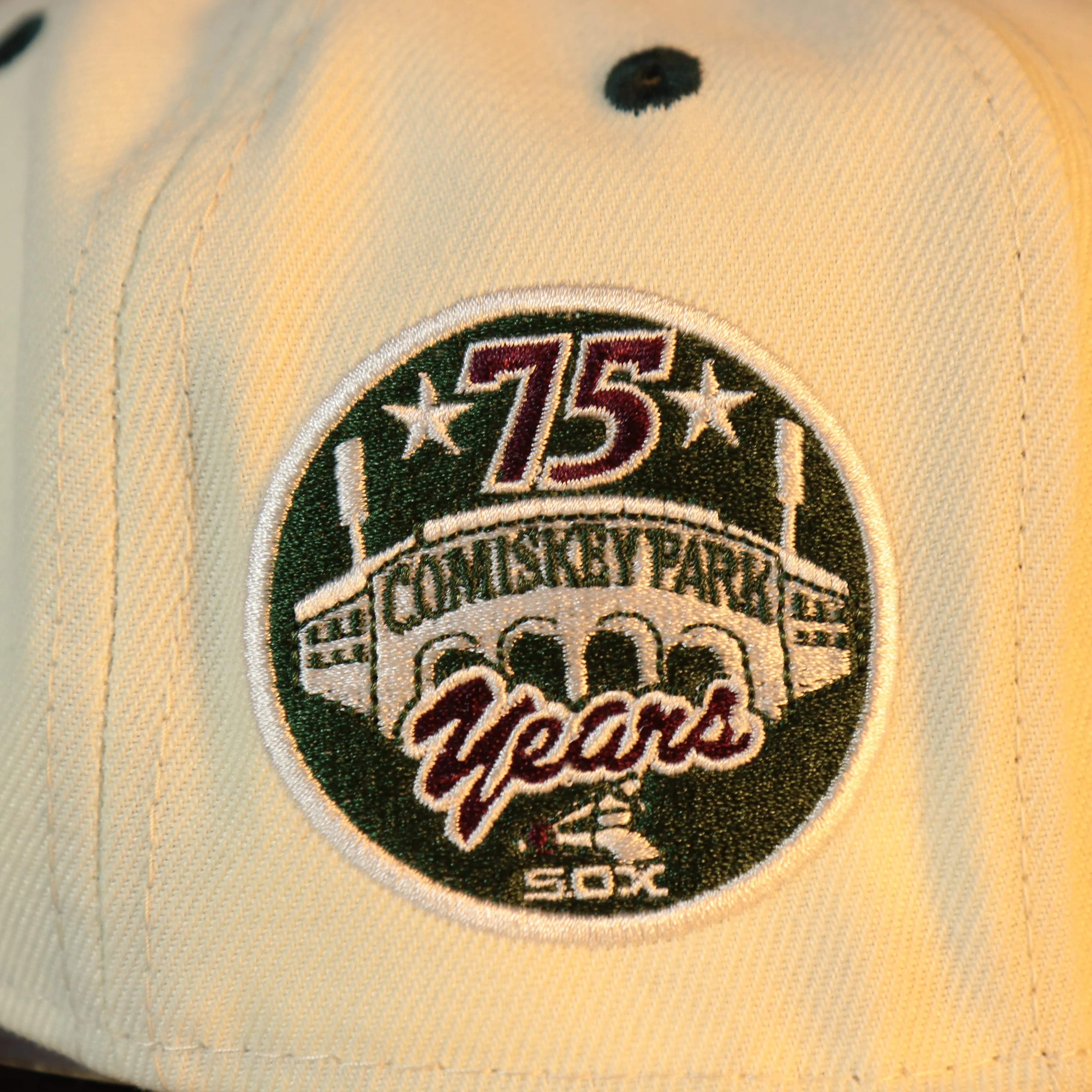 Chicago White Sox Cooperstown 75 Years Side Patch Maroon UV 59Fifty Fitted Cap | Vintage Christmas Movie Pack