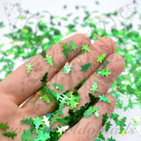 Christmas Nails Green Tree Confetti