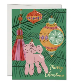 Christmas Poodle Card