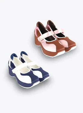 Chunky Slip-On Touch Strap Mary Jane Shoes OM411