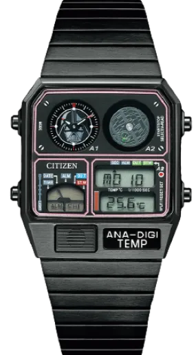 Citizen Retro Analog-Digital X Star Wars Record Label ANA-DIGI Temp JDM Limited Edition DARTH VADER JG2115-57E