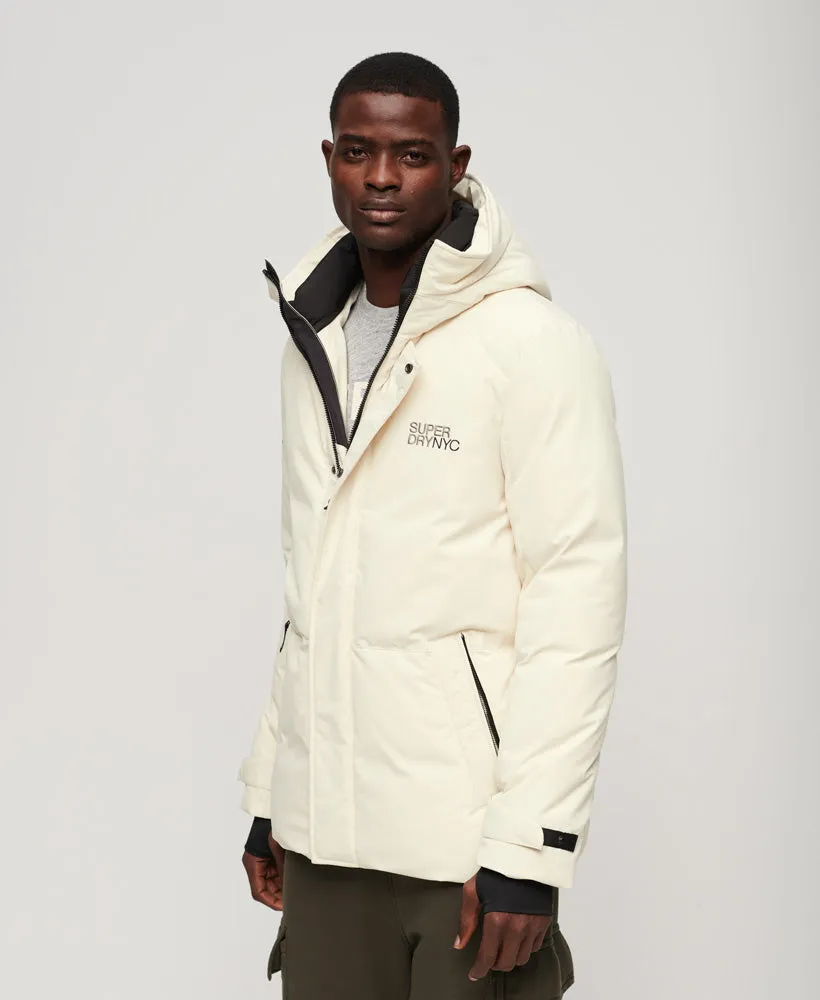 City Padded Hooded Wind Parka Jacket | Nordic Bone Grey