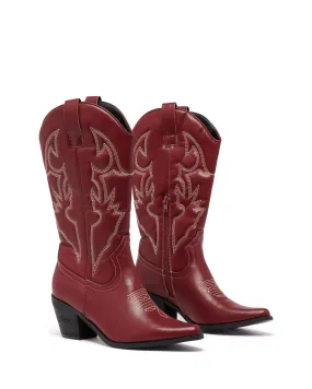 Clayton Western Boot Cherry - PRE ORDER DUE FOR DISPATCH 1 JANUARY