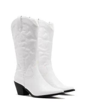 Clayton Western Boot White - PRE ORDER DUE FOR DISPATCH 1 JAN