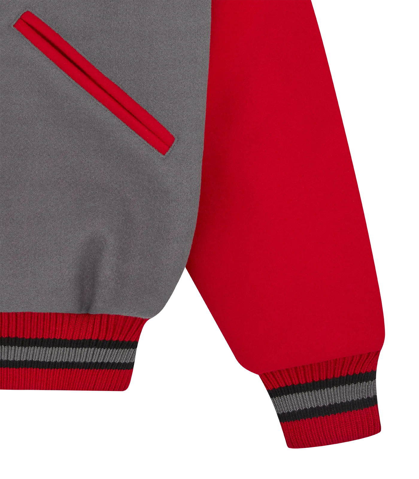 COLLEGE VARSITY JACKET - RED