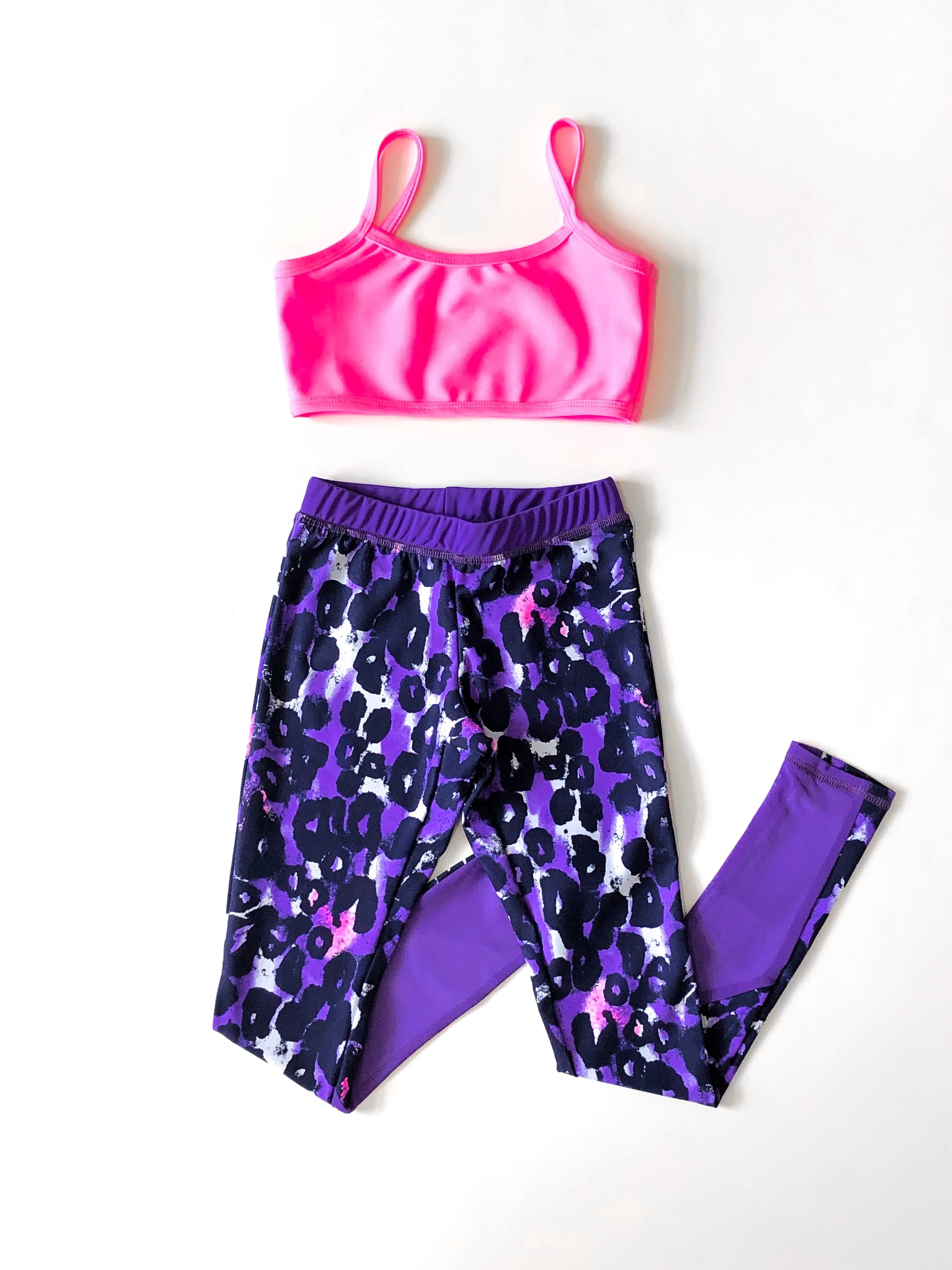 Cool Cat Legging With Mesh Back Purple