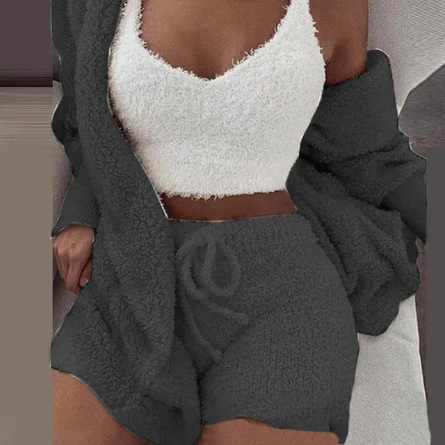 Cozy Knit Fluffy 3 Set