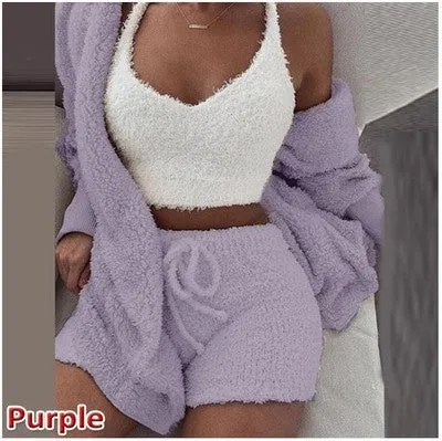 Cozy Knit Fluffy 3 Set