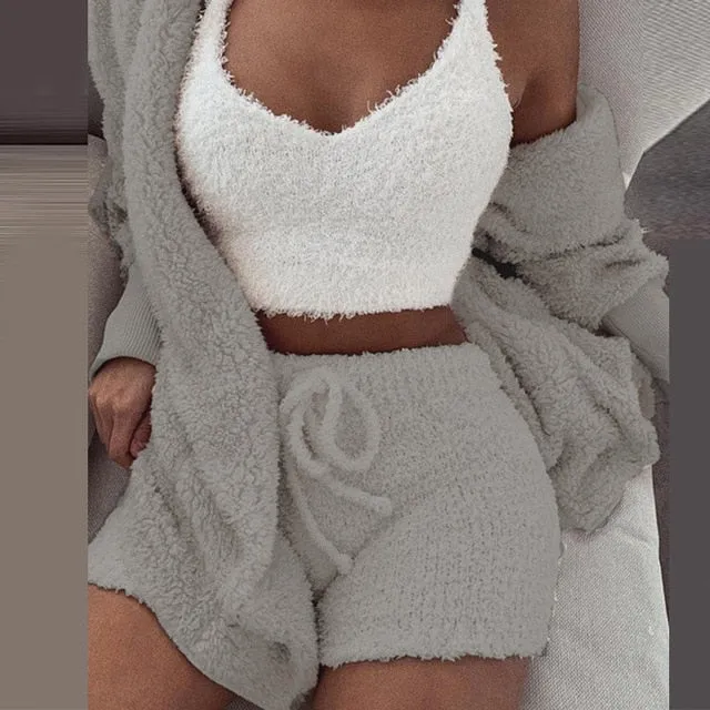 Cozy Knit Fluffy 3 Set