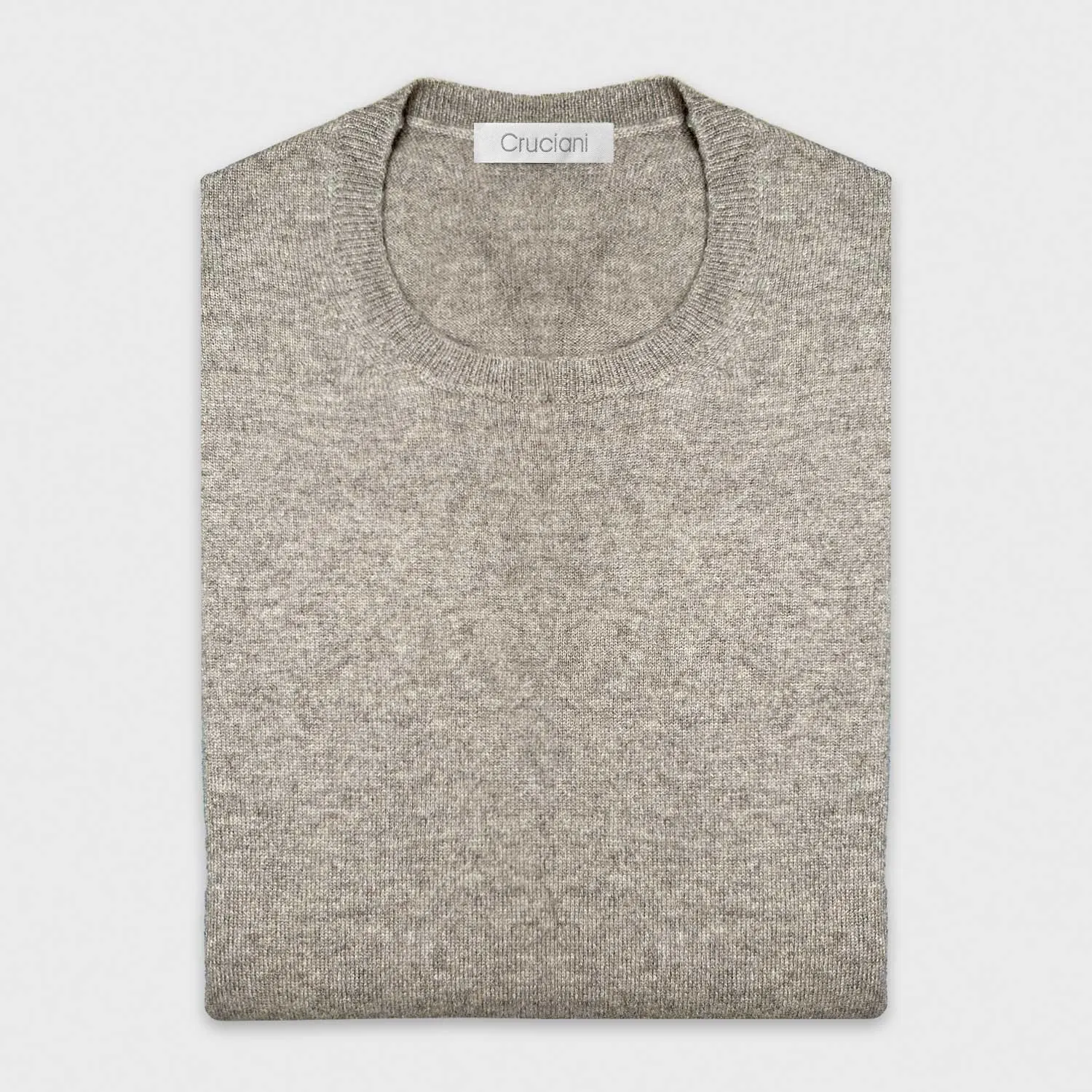 Cruciani Cashmere Sweater Crewneck Sand Brown