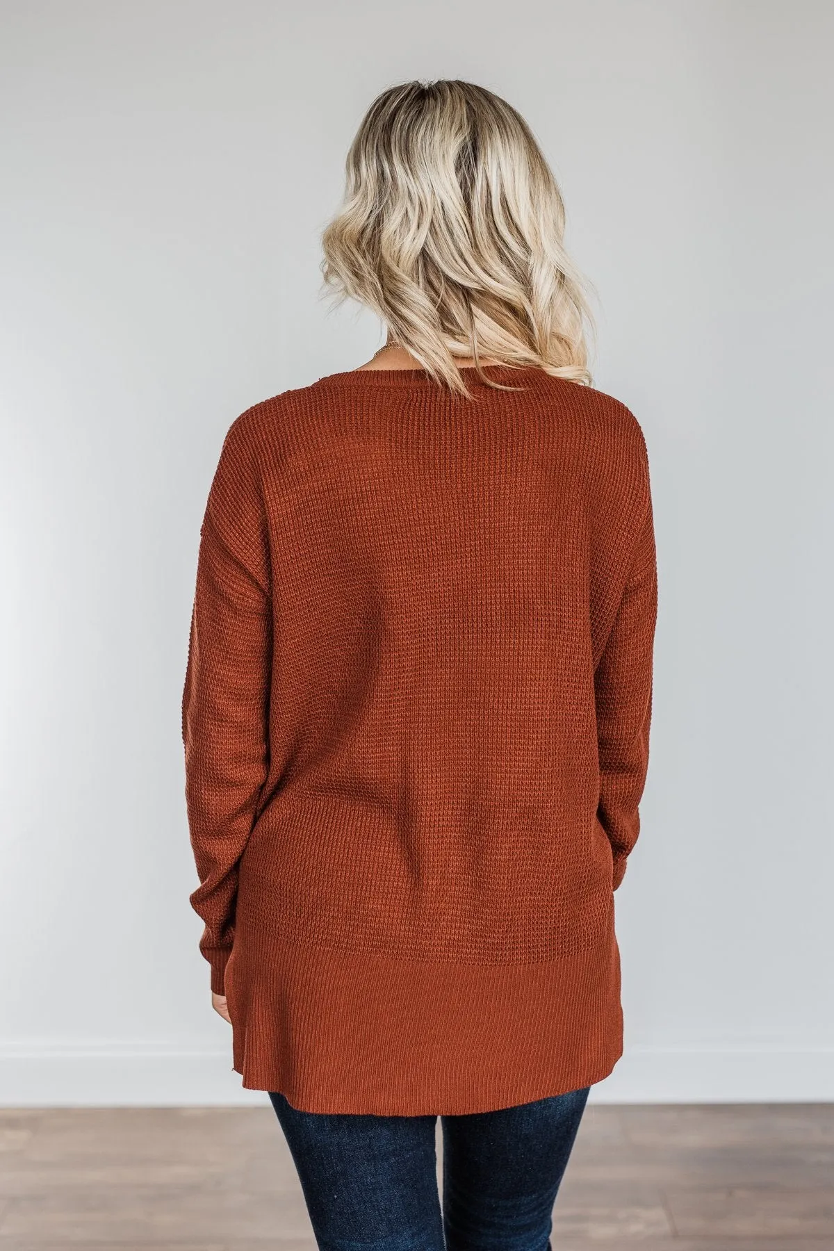 Dream About Us Knit Sweater- Copper