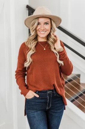 Dream About Us Knit Sweater- Copper