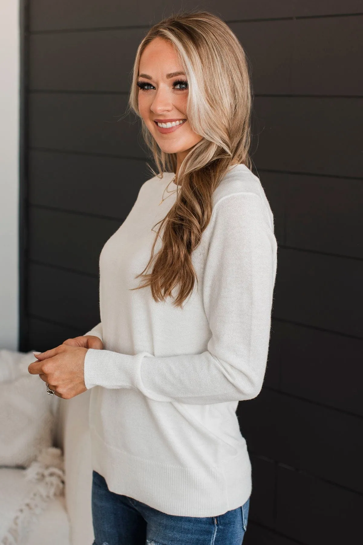 Easy To Remember Lightweight Sweater- Ivory